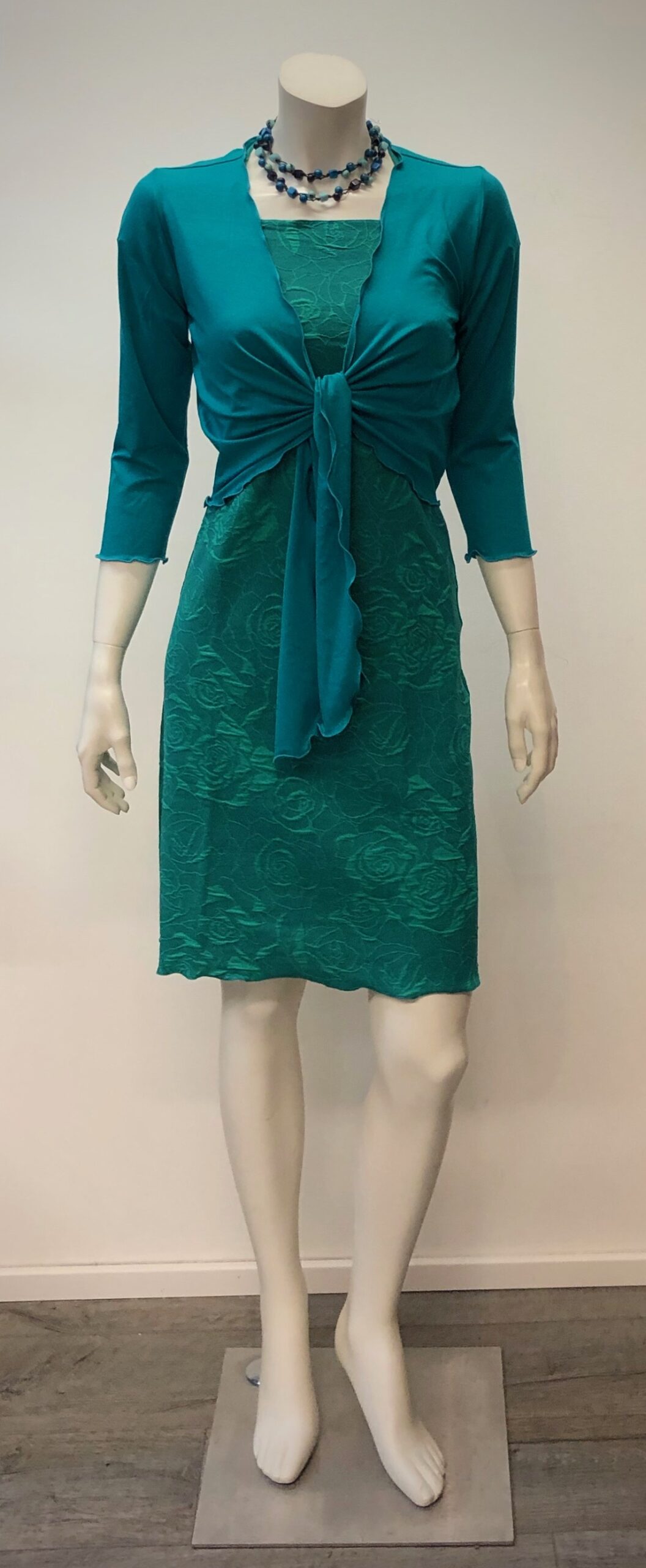 Kleid kurzarm SCHMETTERLING in smaragd von Pink Lotus