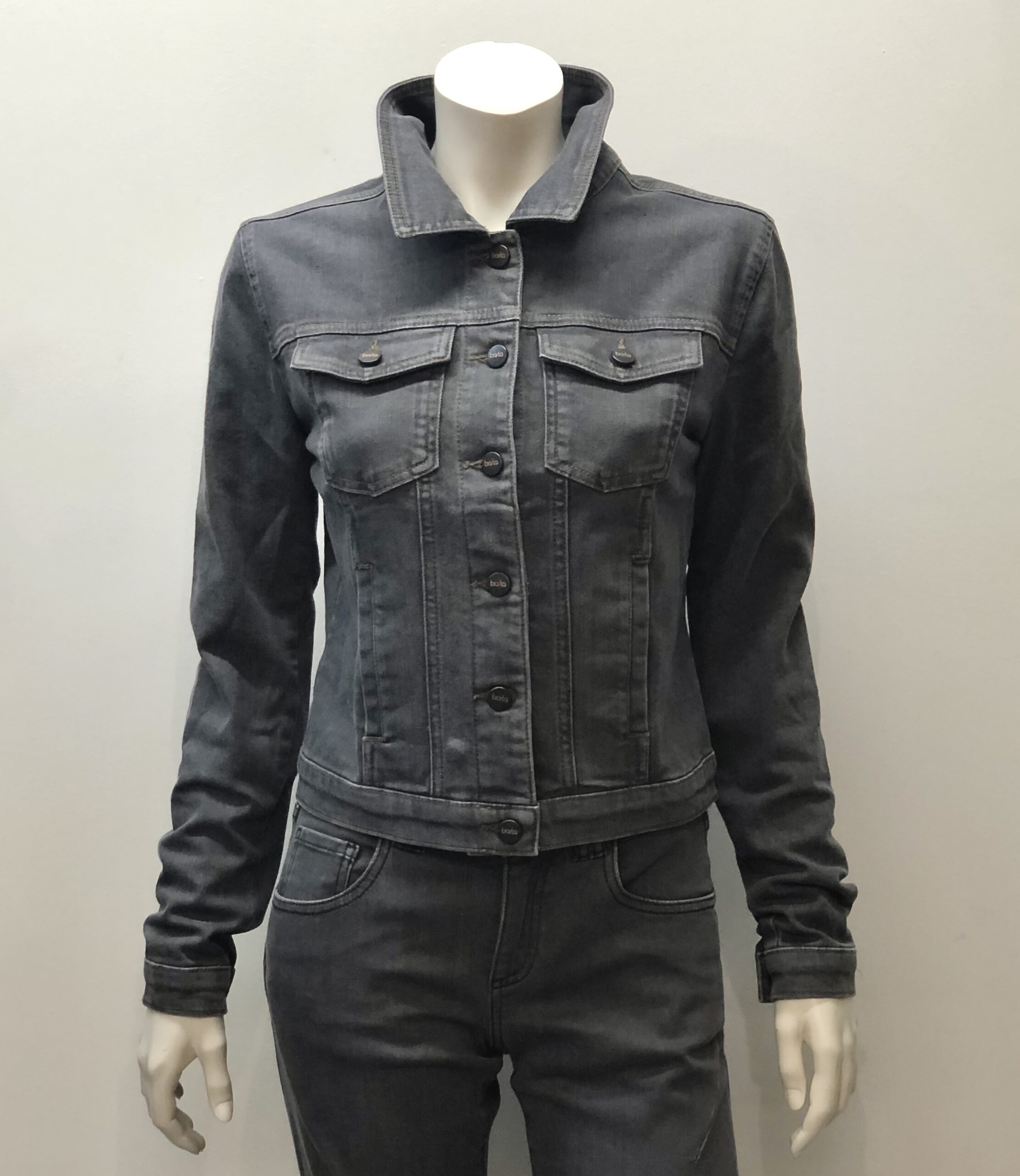 Basic Jeansjacke in grey denim von BARTA