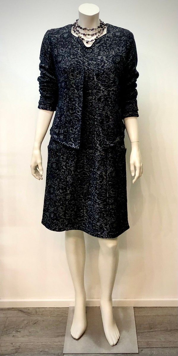 Jacquard Kleid GOTS in schwarz von Dunque by SCHWEIKARDT MODEN