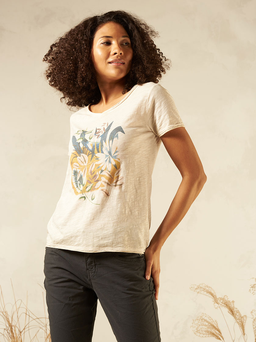 Shirt print in salbei & kitt von Nile