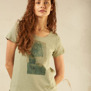 Shirt print in linde & eucalyptus von Nile