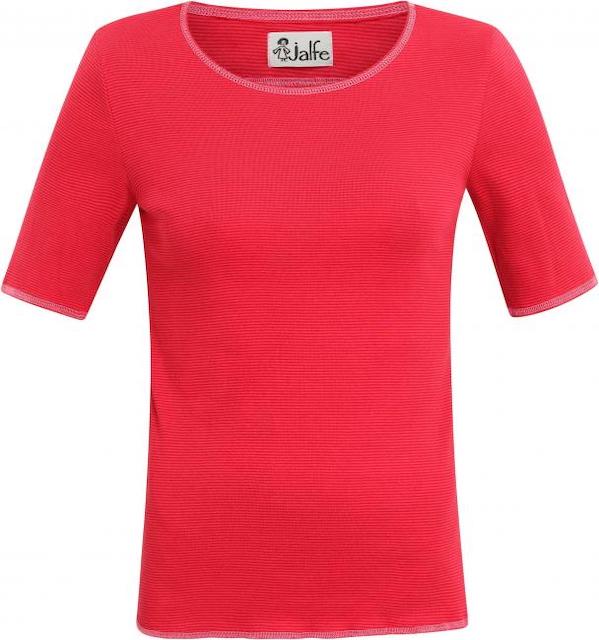 Ringel T-Shirt kurzarm aus 100% reiner Baumwolle GOTS in verschiedenen Farben mit Ziernähten von Jalfe
