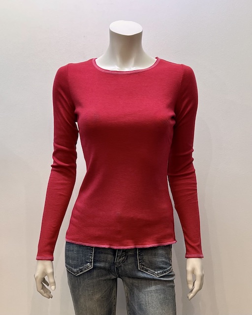 Ringel Shirt langarm aus 100% reiner Baumwolle GOTS in verschiedenen Farben mit Ziernähten von Jalfe